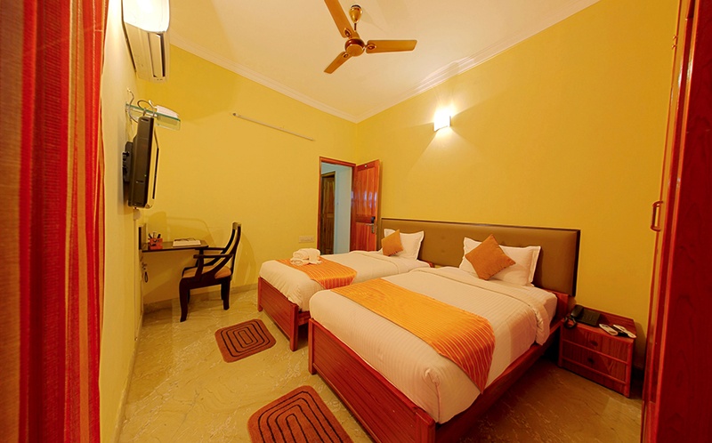 View of Room with Twin Bed in MK Greens Gardenia Mysuru