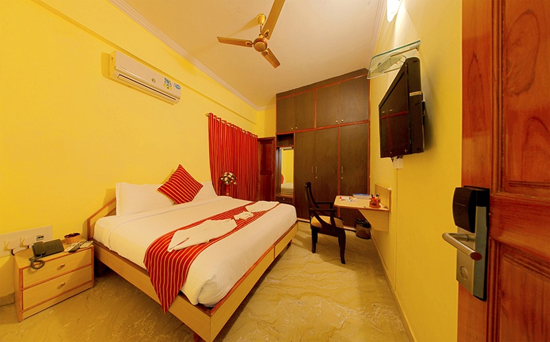 View of Room with Double Bed in MK Greens Gardenia Mysore